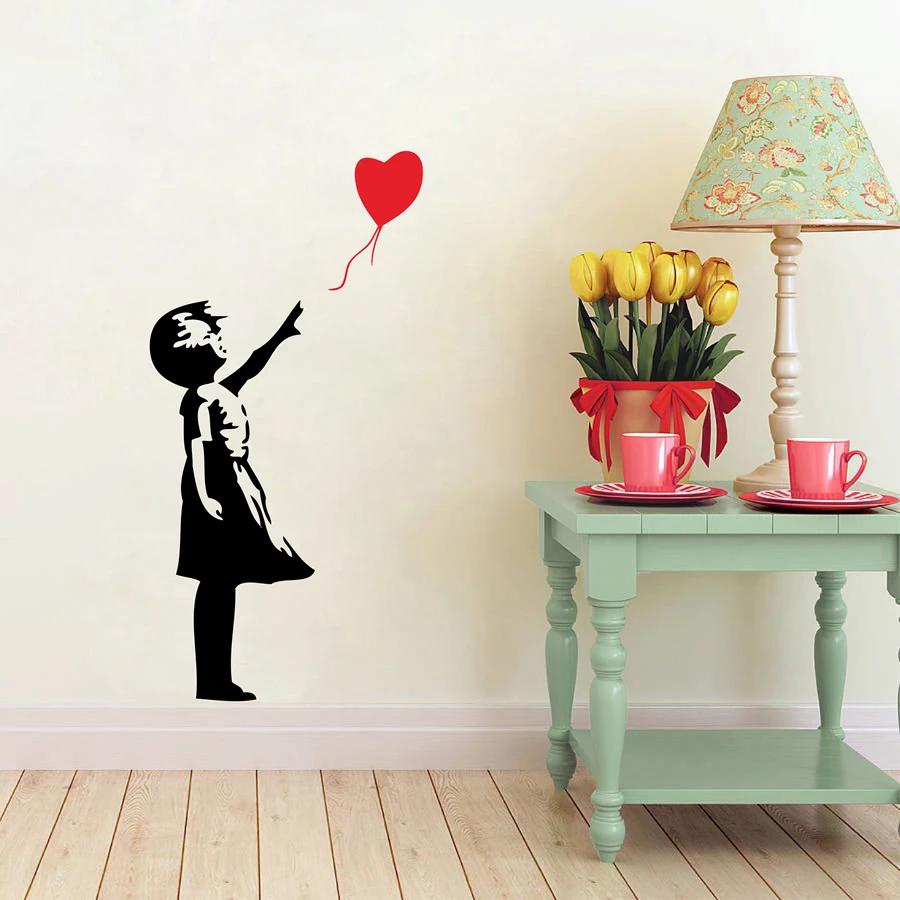 Banksy Wall Decals, Balloon Girl Inspired - Banksy   Ʈ ƼĿ,  